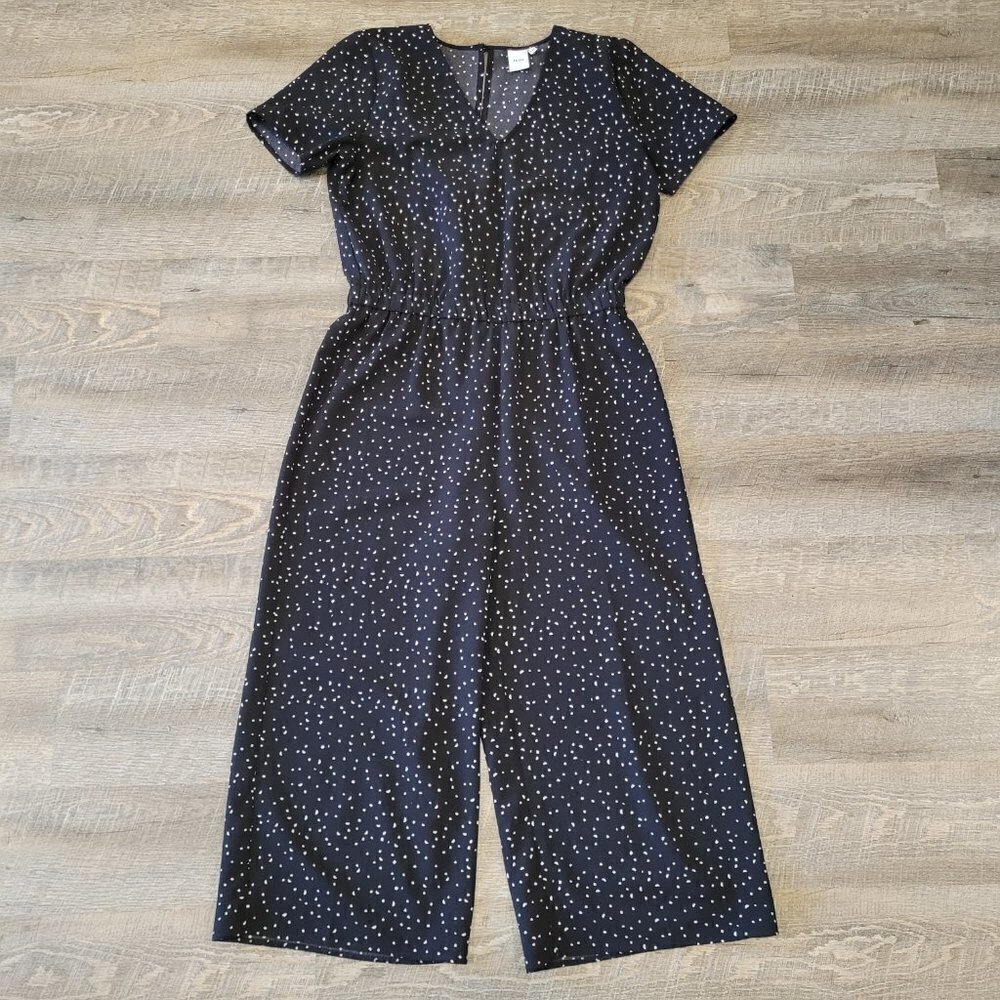 ICHI | Bright Polka Dot Short Sleeve Jumpsuit | Sz. L - Picture 2 of 9